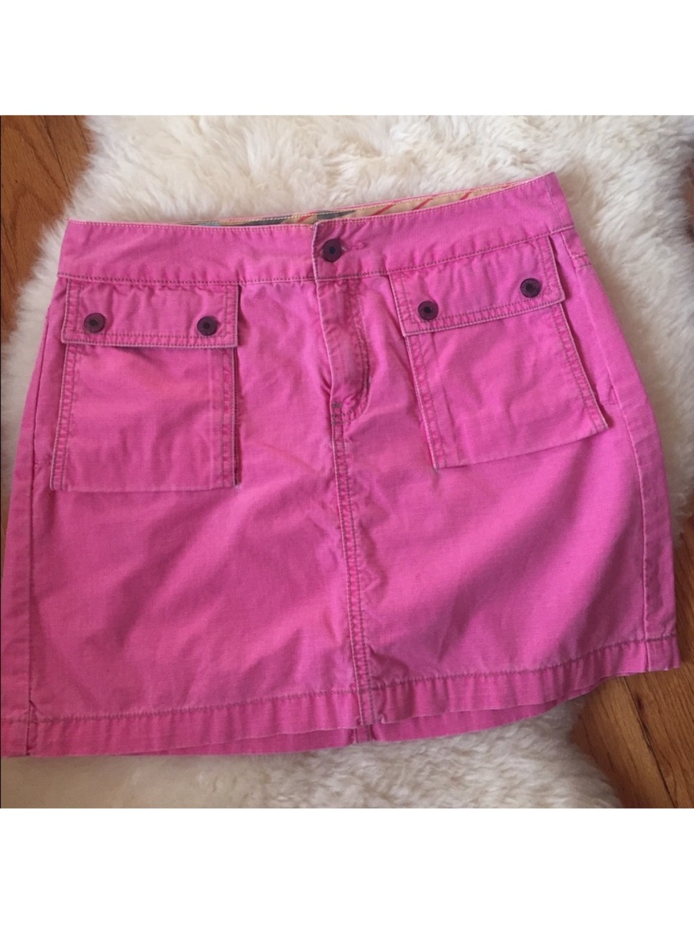 Gap Pink Denim Front Pocket Mini Skirt